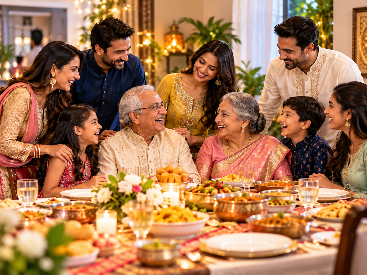 Joyful Multigenerational Family Feast